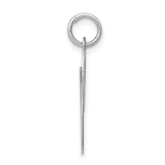 Sterling Silver Rhodium-plated Fancy Script Letter O Initial Charm - 2