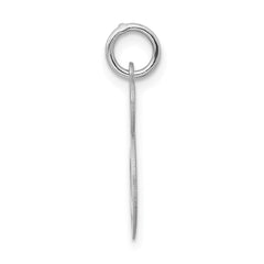 Sterling Silver Rhodium-plated Fancy Script Letter S Initial Charm - 3