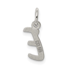 Sterling Silver Rhodium-plated Letter E Initial Charm - 2