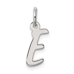 Sterling Silver Rhodium-plated Letter E Initial Charm - 2