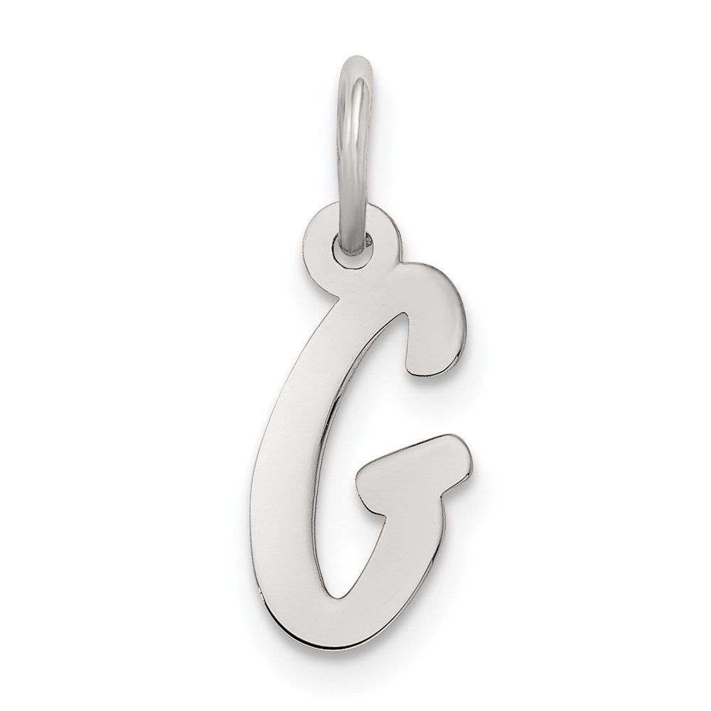Sterling Silver Rhodium-plated Letter G Initial Charm - 2