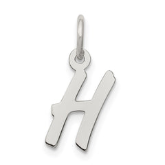 Sterling Silver Rhodium-plated Letter H Initial Charm - 2