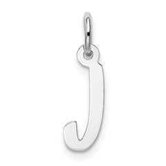 Sterling Silver Rhodium-plated Letter J Initial Charm - 2