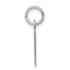 Sterling Silver Rhodium-plated Letter M Initial Charm - 2