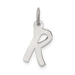 Sterling Silver Rhodium-plated Letter R Initial Charm - 2