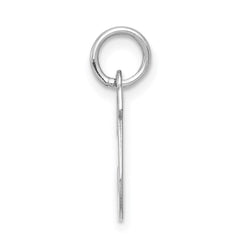Sterling Silver Rhodium-plated Block Letter J Initial Charm