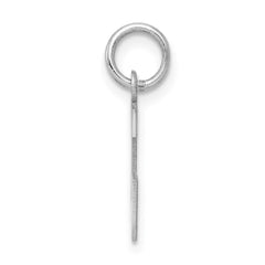 Sterling Silver Rhodium-plated Block Letter L Initial Charm - 2
