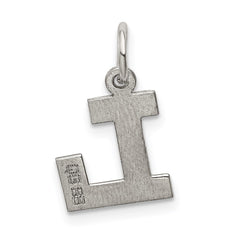 Sterling Silver Rhodium-plated Block Letter L Initial Charm - 2