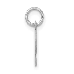 Sterling Silver Rhodium-plated Block Letter P Initial Charm - 2