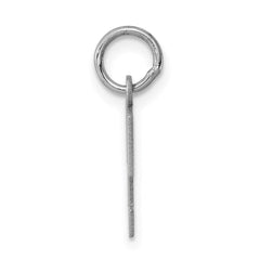 Sterling Silver Rhodium-plated Block Letter T Initial Charm - 2
