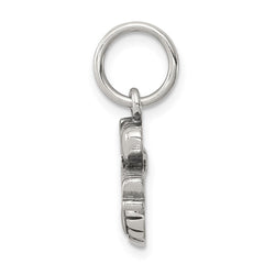 Sterling Silver Antique I (heart) Volleyball Charm