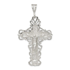 Sterling Silver Diamond-Cut Crucifix Pendant - 3