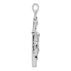 Sterling Silver INRI Crucifix Pendant - 9