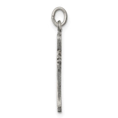 Sterling Silver Antiqued Cross Charm - 9