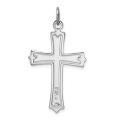 Sterling Silver Platinum-plated & Gold-plated Cross Pendant - 2