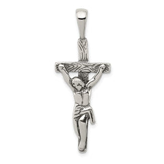 Sterling Silver Antiqued Crucifix Pendant - 4