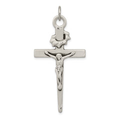 Sterling Silver Antiqued Crucifix Pendant - 2