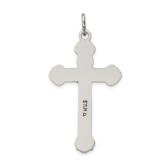 Sterling Silver Antiqued INRI Crucifix Pendant - 12