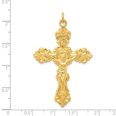 Sterling Silver & 24k Gold -plated INRI Crucifix Pendant - 3