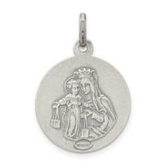 Sterling Silver Antiqued Sacred Heart of Jesus Medal - 6