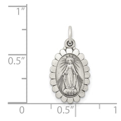 Sterling Silver Antiqued Miraculous Medal - 5