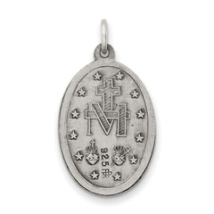 Sterling Silver Antiqued Miraculous Medal - 30