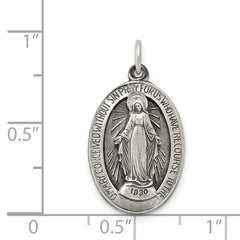 Sterling Silver Antiqued Miraculous Medal - 30