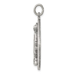 Sterling Silver Antiqued Miraculous Medal - 28