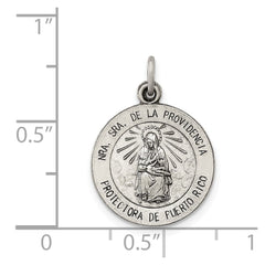 Sterling Silver Antiqued De La Providencia Medal - 2