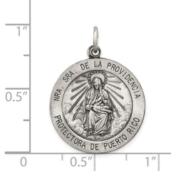 Sterling Silver Antiqued De La Providencia Medal - 3
