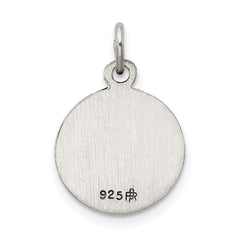 Sterling Silver Antiqued Saint Christopher Medal - 6