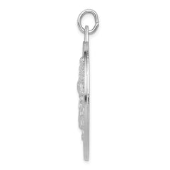 Sterling Silver Rhodium-plated Saint Christopher Medal - 2