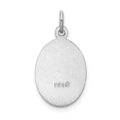Sterling Silver Rhodium-plated Saint Christopher Medal - 4