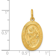 24k Gold-plated Sterling Silver Saint Christopher Medal - 2
