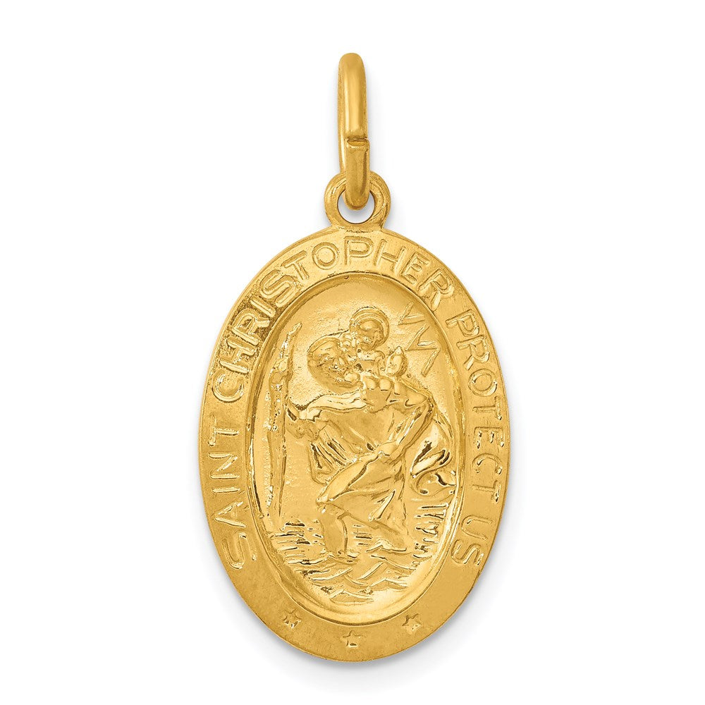 24k Gold-plated Sterling Silver Saint Christopher Medal - 2