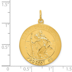 24k Gold-plated Sterling Silver St. Christopher Medal - 2