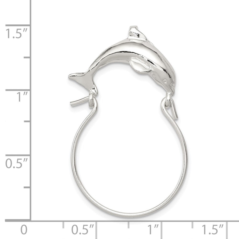 Sterling Silver Dolphin Charm Holder - 2