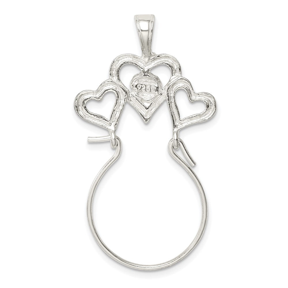 Sterling Silver Heart Charm Holder - 2