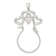 Sterling Silver Heart Charm Holder - 2