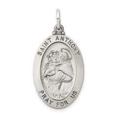 Sterling Silver Antiqued Saint Anthony Medal - 2