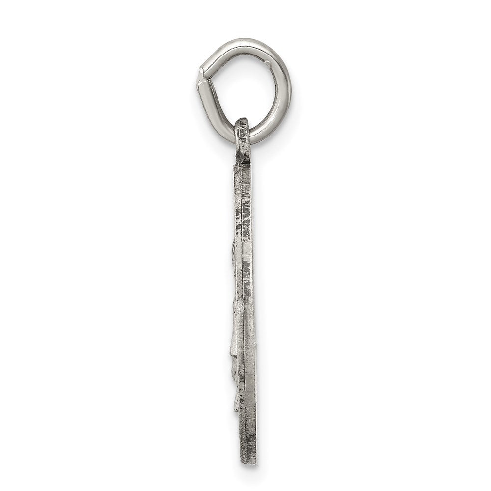 Sterling Silver Antiqued Saint Elizabeth Seton Medal - 2