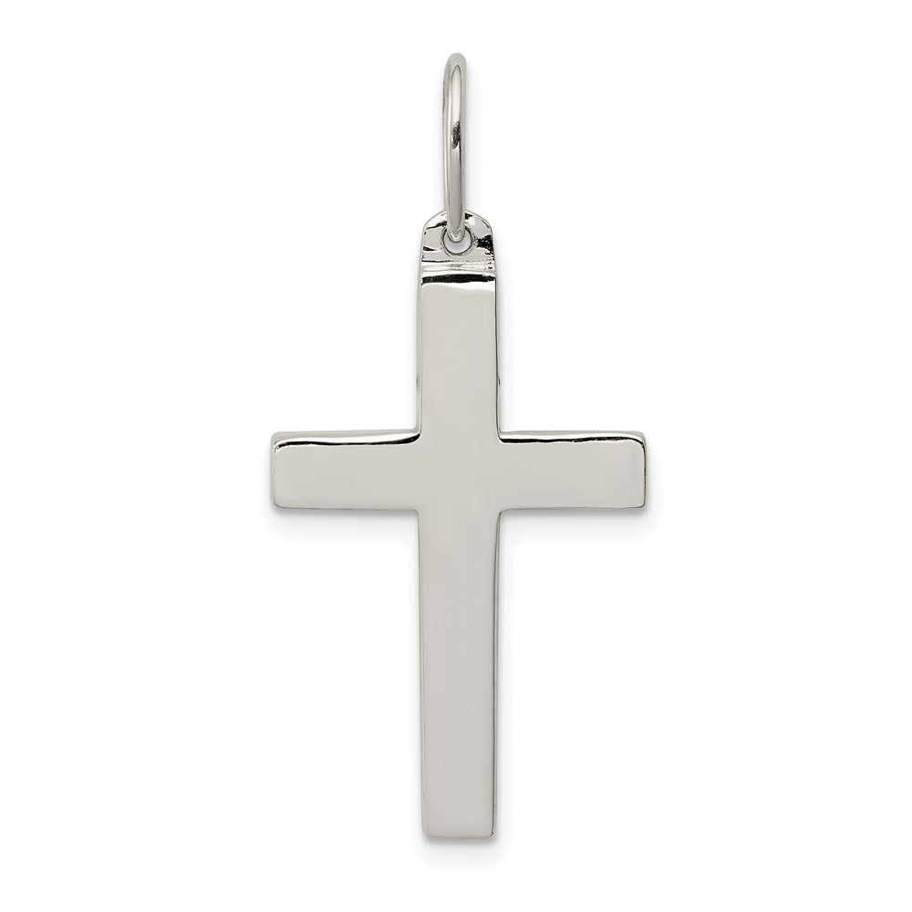 Sterling Silver Polished Cross Pendant - 21