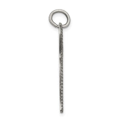 Sterling Silver Antiqued Chai Pendant - 2