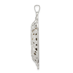 Sterling Silver Fancy Mezuzah Pendant - 2