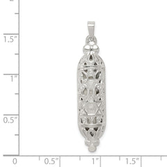 Sterling Silver Fancy Mezuzah Pendant - 2