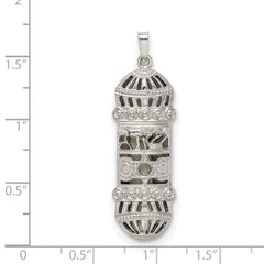 Sterling Silver Fancy Mezuzah Pendant