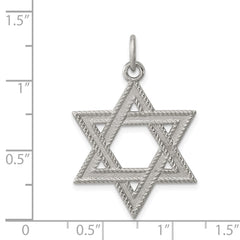 Sterling Silver Star of David Charm - 4