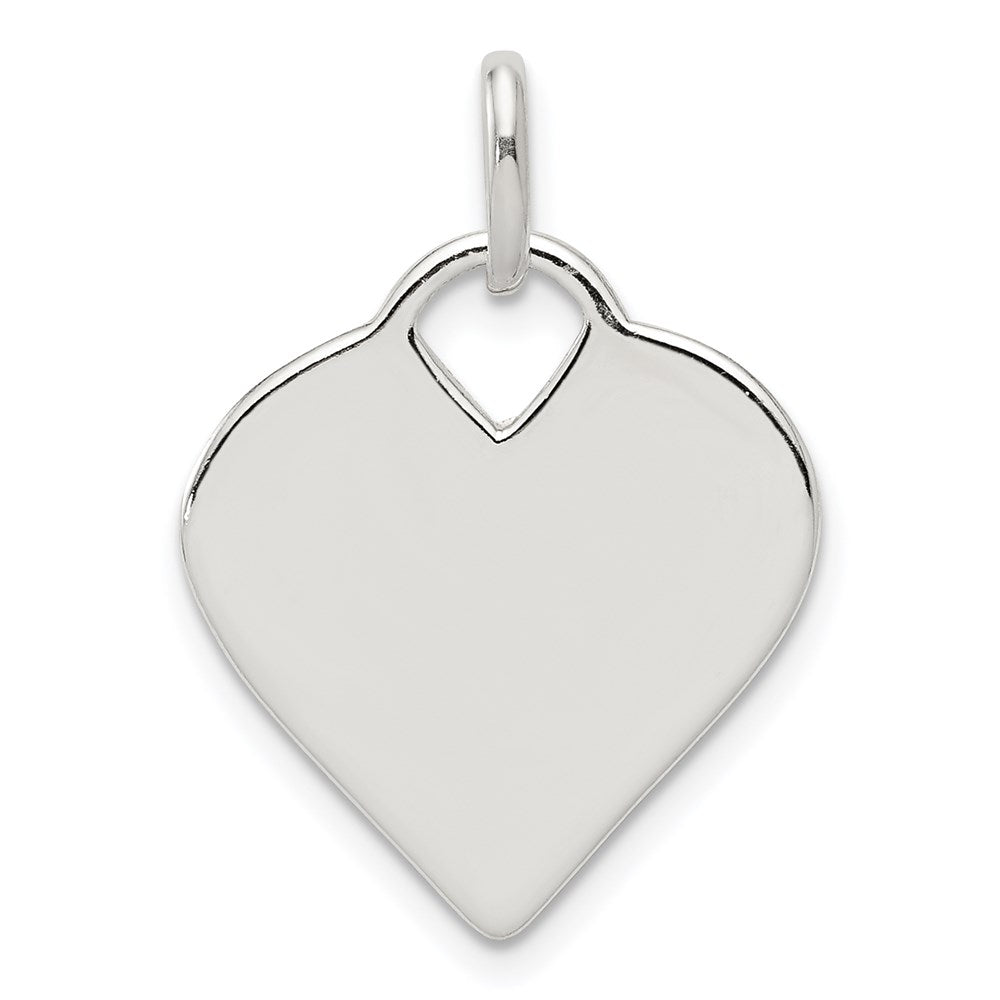 Sterling Silver Polished Heart Charm - 2