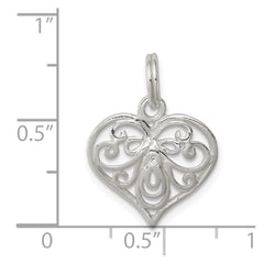Sterling Silver Heart Charm - 2