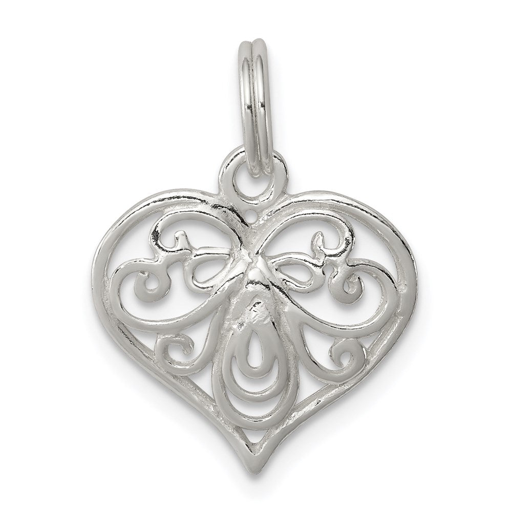 Sterling Silver Heart Charm - 2